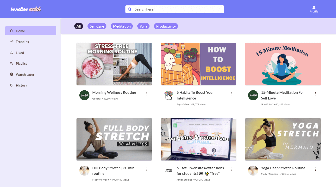inNotion Watch - Video Library